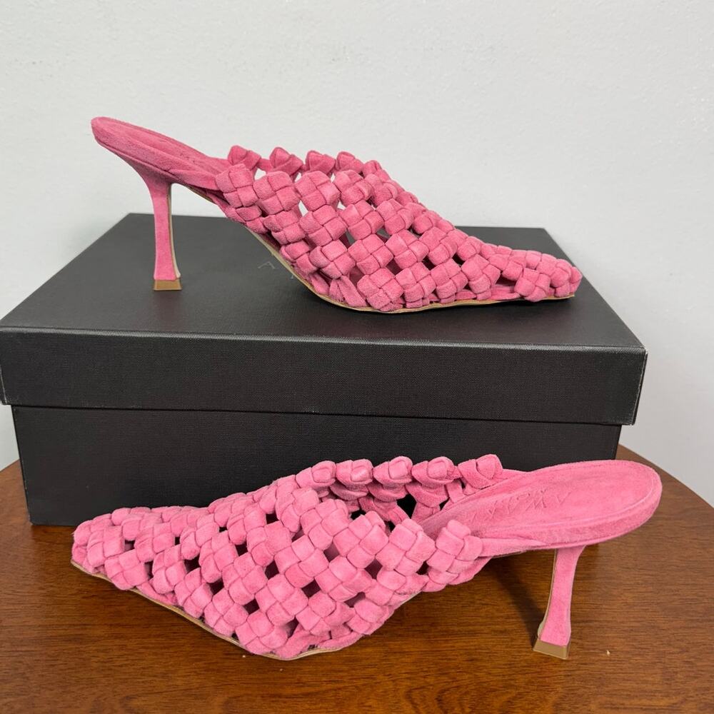 New A.W.A.K.E Mode Regina Weaved Mule in Pink Suede Women's Size EU 39 - Picture 8 of 12